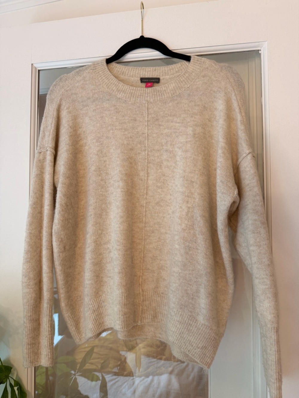 Vince Camuto Beige Crewneck Sweater